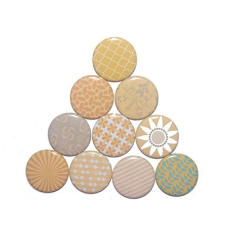 10 x Kühlschrankmagnet Magnetset 50mm rund Natur