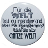 Button 25 mm mit Anstecknadel Spruch Liebe