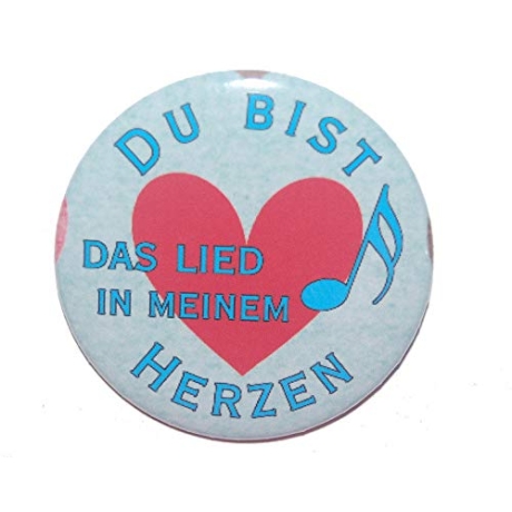 Kühlschrankmagnet Magnet 50mm rund Spruch Liebe Du bist das Lied