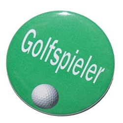 Button 50 mm mit Anstecknadel Golfspieler