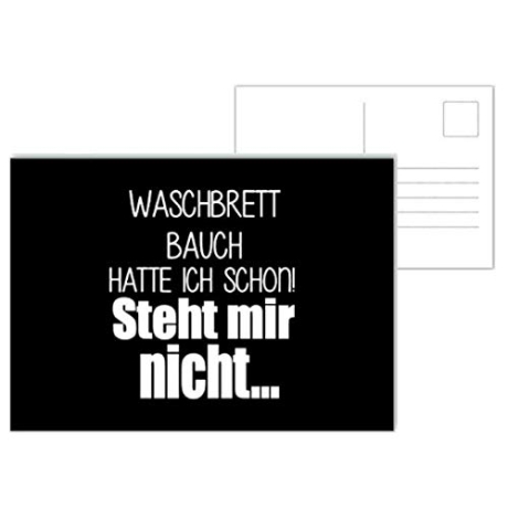 Postkarte mit Spruch Limitierte Auflage Waschbrettbauch 