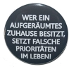 Button 25 mm mit Anstecknadel Spruch Zuhause Leben