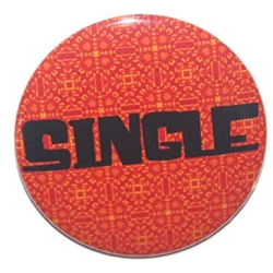 Button 50 mm mit Anstecknadel Single