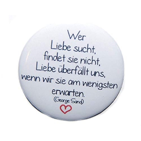 Kühlschrankmagnet Magnet 50mm rund Spruch Liebe
