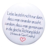 Button 50 mm mit Anstecknadel Weisheit Liebe