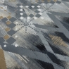 Stoff Jersey Bordendruck Geometrische Muster weiß grau bunt