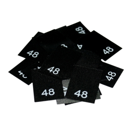 25 Kleidungsetiketten  von Gr. 34 bis Gr. 54 wählbar