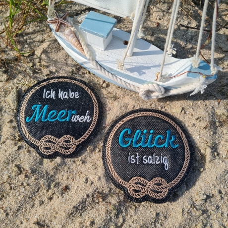 Ferberline Stickdatei Set ITH Untersetzer Meer 10x10