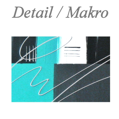 MK1 Art Bild Leinwand Abstrakt Kunst Malerei Acrylbild Türkis