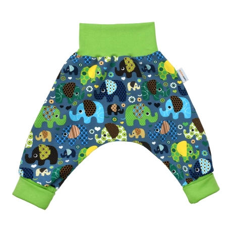 3-tlg Baby Pumphosen-Set Erstlingsoutfit Elefanten
