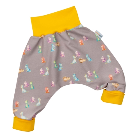 3-tlg Baby Pumphosen- Set Erstlingsoutfit Baby Dinos 