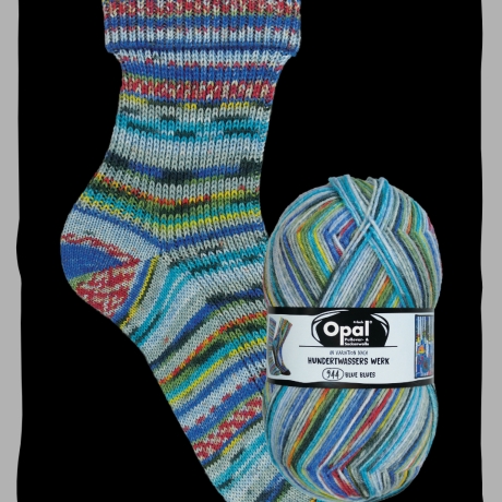 Opal Hundertwasser 4er Edition, 4-fädige Sockenwolle, Farbe 944