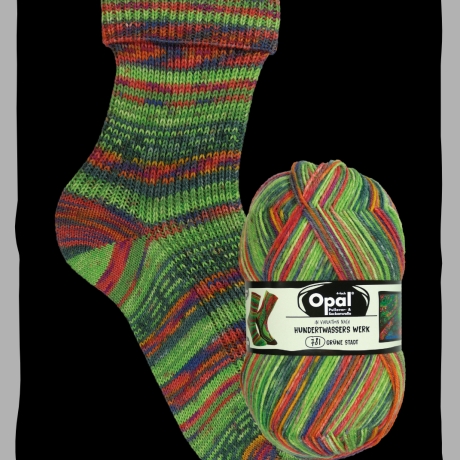 Opal Hundertwasser 4er Edition, 4-fädige Sockenwolle, Farbe 781