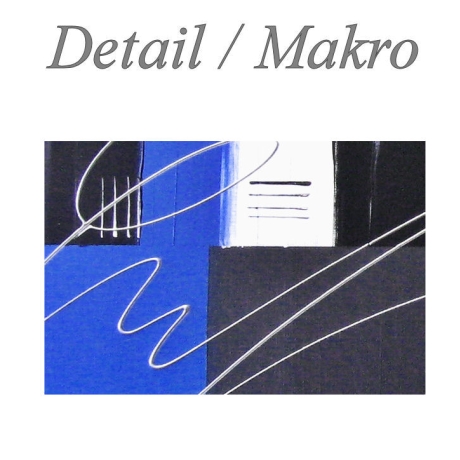 MK1 Art Bild Leinwand Abstrakt Kunst Malerei Acrylbild blau grau