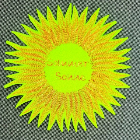 Sonnenblume 6x Stickdatei halb und viertel zusammensetzbar