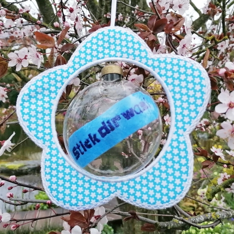 Dekohalter Blume Rahmen für Dekoteile Fensterbild 5x Stickdatei