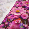 Stoff Viskose Jersey Blumenmuster Blüten pink rosa orange bunt