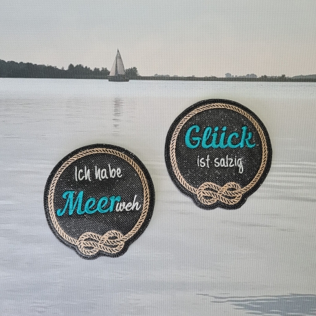 Ferberline Stickdatei Set ITH Untersetzer Meer 10x10