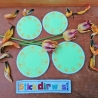 4x Stickdatei ITH Untersetzer Tulpe Ø 10 und 12 cm Stickdirwas
