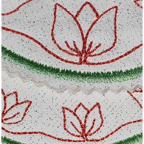 4x Stickdatei ITH Untersetzer Tulpe Ø 10 und 12 cm Stickdirwas