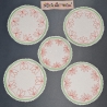 4x Stickdatei ITH Untersetzer Aster Ø 10 und 12 cm Stickdirwas
