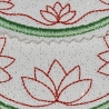 4x Stickdatei ITH Untersetzer Lotus Ø 10 und 12 cm Stickdirwas