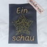 8x Fadenbild Stern Einzelmotiv plus Anhänger Stickdatei Redwork 
