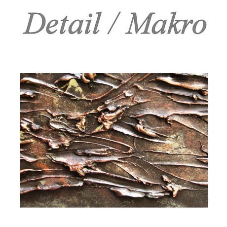 MK1 Art Bild Leinwand Abstrakt Kunst Malerei Acrylbild braun 3D