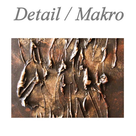 MK1 Art Bild Leinwand Abstrakt Kunst Malerei Acrylbild braun 3D