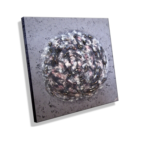 MK1 Art Bild Leinwand Abstrakt Kunst Malerei Acrylbild braun XXL