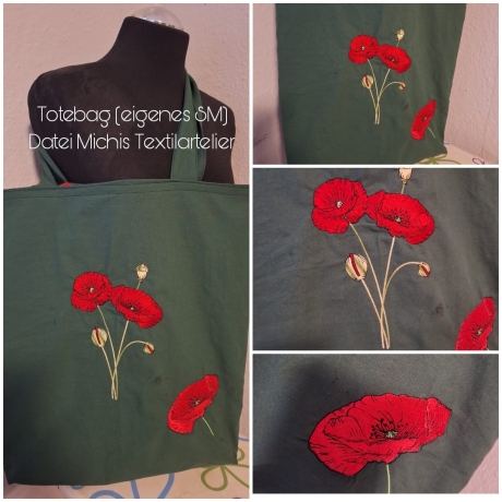 Mohn  - Stickdatei by Michis Textilatelier