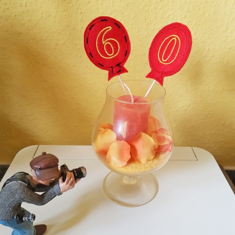Blumenpieker Ballon ITH Stickdatei Zahlen 0 bis 9 Luftballons