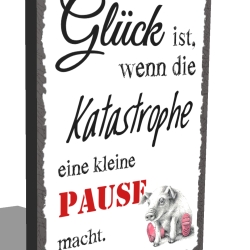 Holzschild-Shabby Glück ist...