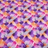 Stoff Baumwolle Jersey Blumen Blüten Design lila orange pink rosa