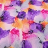 Stoff Baumwolle Jersey Blumen Blüten Design lila orange pink rosa