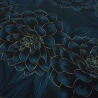 Stoff Baumwolle Jersey Blumen Blüten Madita petrol-blau bunt