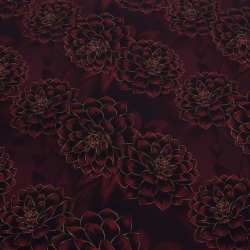 Stoff Baumwolle Jersey Blumen Blüten Madita Design bordeaux bunt