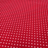 Stoff Baumwolle Popeline mit 3 mm Punkte Pünktchen rot weiß