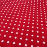 Stoff Baumwolle Popeline mit 3 mm Punkte Pünktchen rot weiß