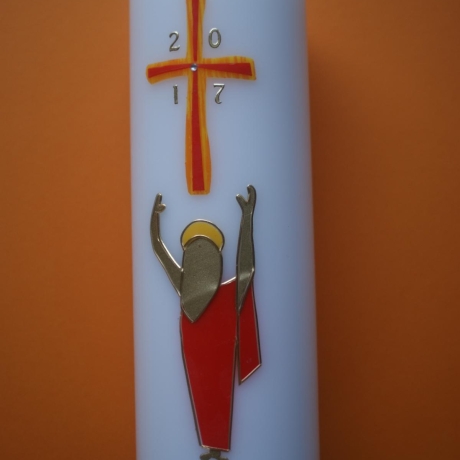 4502 Osterkerze Christus modern