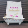 Badezauber Hülle für Badesalz 3x Stickdatei Badewanne Text Blanko