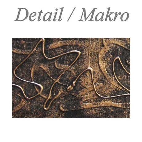 MK1 Art Bild Leinwand Abstrakt Kunst Malerei Acrylbild braun