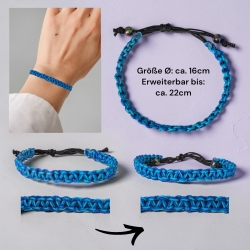 Makramee-Armband Blau