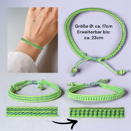 Makramee-Armband Grün