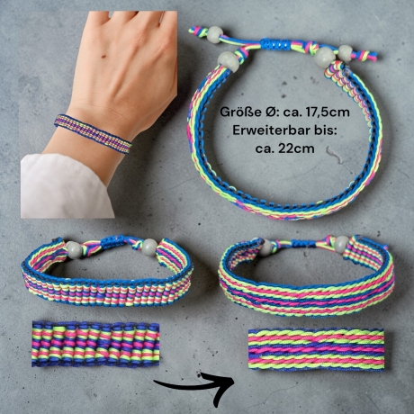 Makramee-Armband Bunt