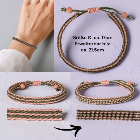 Makramee-Armband Bunt