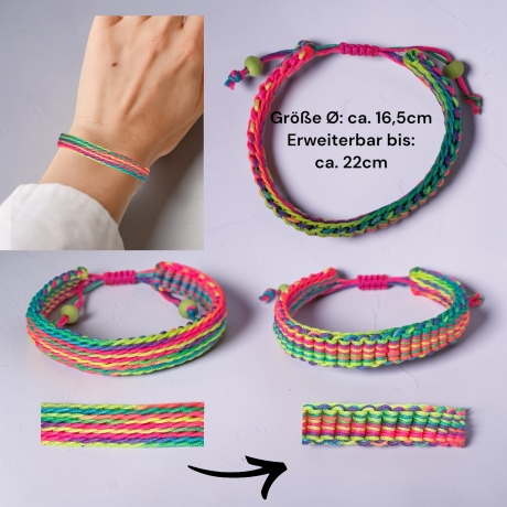 Makramee-Armband Bunt