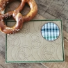 5x Füllmuster Brezel Stickdatei Redwork Herbst Herbstfest