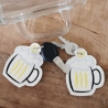 12x Stickdatei Bier Blumenstecker Anhänger Lichterkettenaufsatz