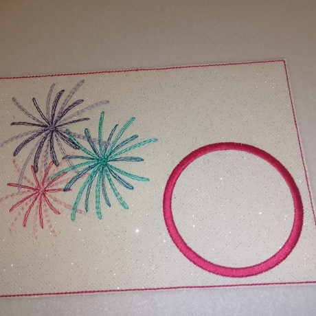 8x Feuerwerk Stickdatei Blumenstecker Lichterdeko stickdirwas
